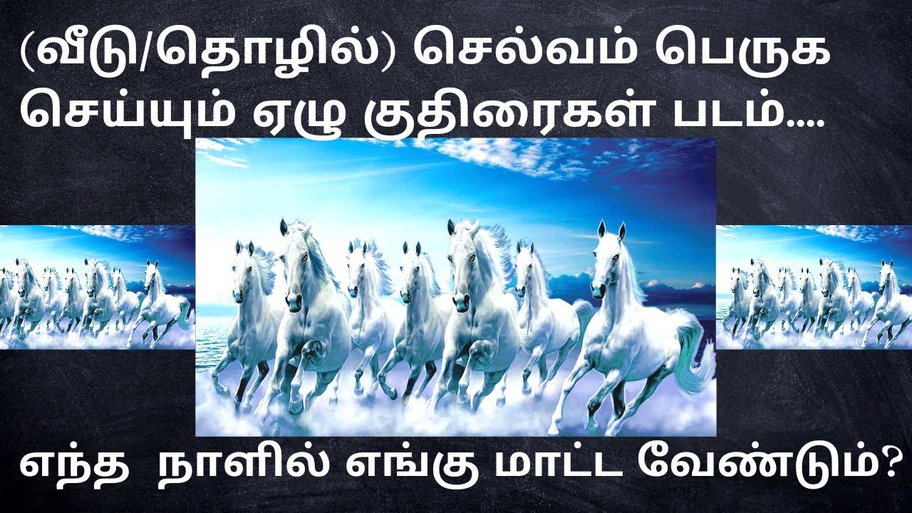 செல்வ செழிப்பு தரும் 7 குதிரை படம் 7 Horse Painting Vastu Direction