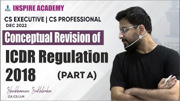 ICDR Regulation 2018 || Part A || Conceptual Revision || By Shubhamm Sukhlecha