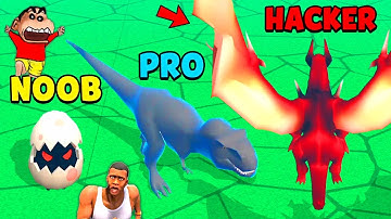 NOOB vs PRO vs HACKER in MERGE ANIMALS EVOLUTION 3D GAME with CHOP and SHINCHAN | AMAAN-T