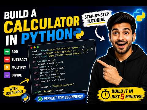 Python Calculator Using User Input | Simple Calculator in Python for Beginners |