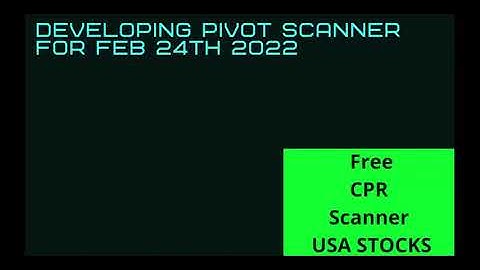Developing Pivot Range ScannerThinkorswim | CPR swing trading Strategy | Feb 24th, 2022