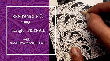 Zentangle® Mini Project with Zentangle Pattern  TRISNAIL