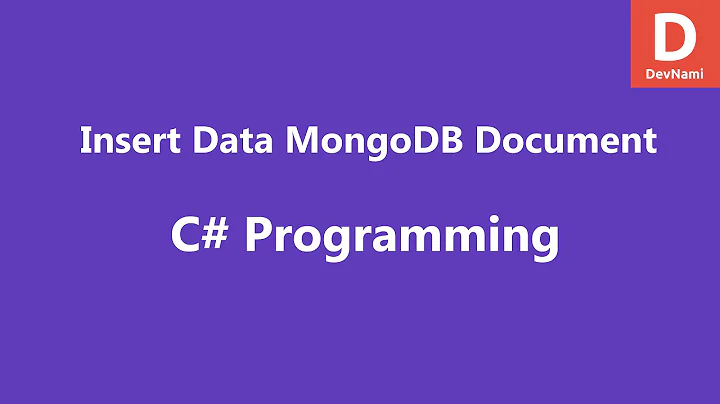 Insert Data to MongoDB Database in C#