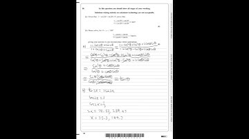 Edexcel 2021 A-Level Maths Paper 1 | Q10 Trigonometric Identities | #maths #edexcel #exam