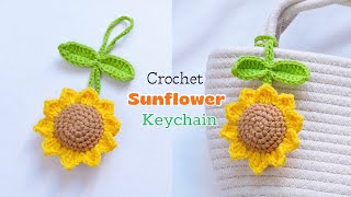 🌻Crochet Sunflower Keychain Tutorial | Quick & Easy | Beginner Friendly Tutorial
