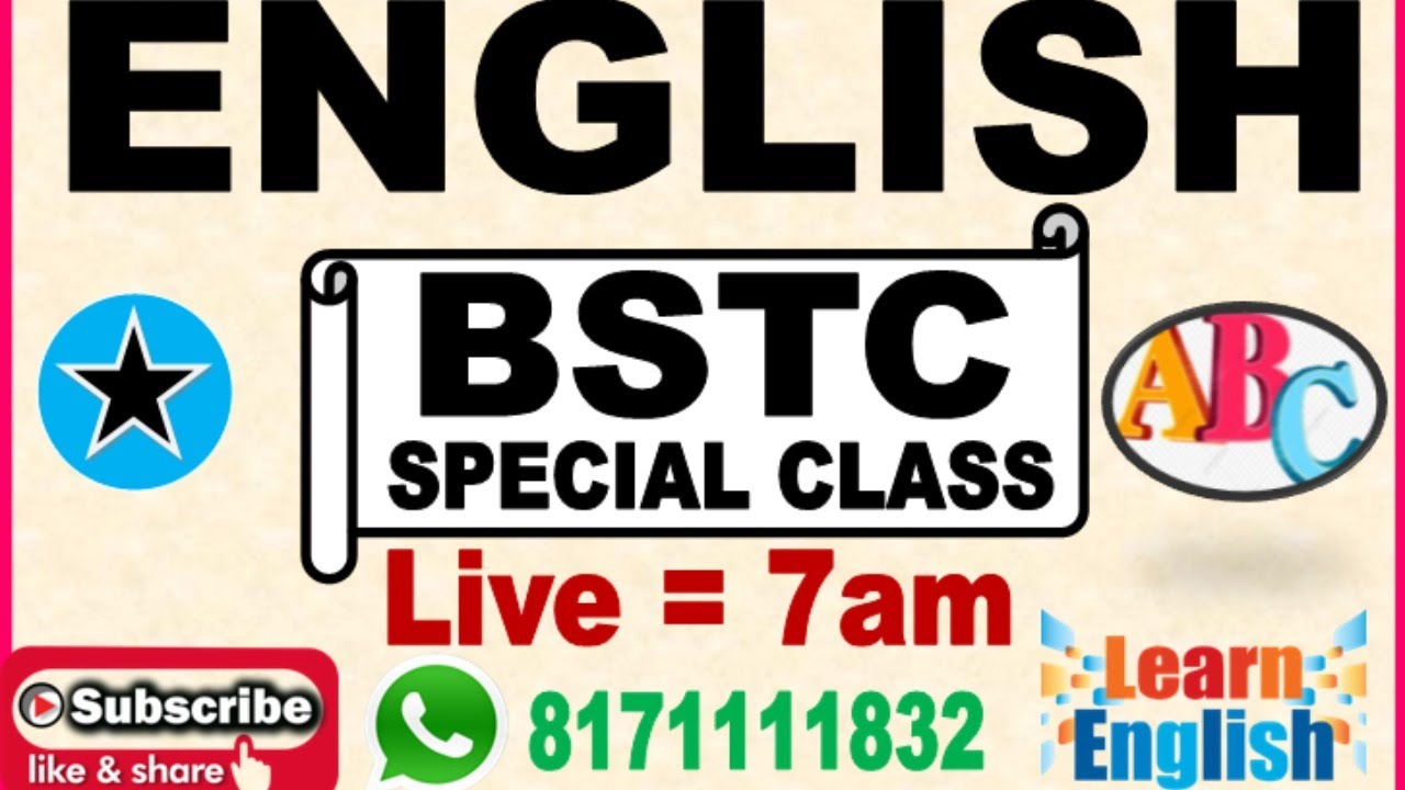 🔴BSTC English 2020//BSTC English Classes 2020//BSTC English Model Paper 1//GK Rajasthan