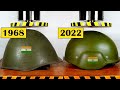 इनमें से कौन सा ज्यादा ताकतवर है? hydraulic press vs old and modern army helmet
