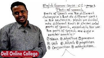 English Grammar: C1: Parts of speech