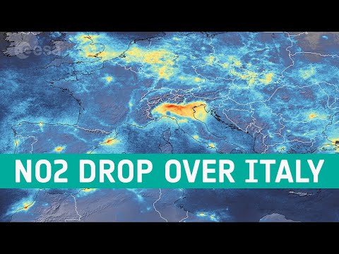 Coronavirus: nitrogen dioxide emissions drop over Italy