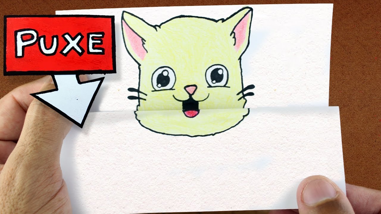 Lusa e seus Gatos - Um desenho fácil para você fazer em uma folha de caderno.