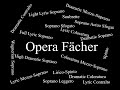 Opera (Classical) Female voice Fächer (fachs)