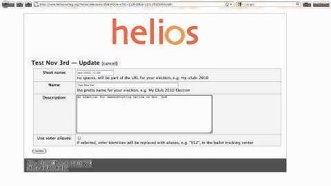 Setting Up an Open Election using Helios