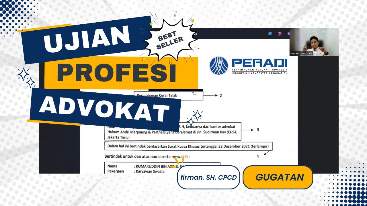 Tips Pembuatan Gugatan dalam Ujian Profesi Advokat PERADI