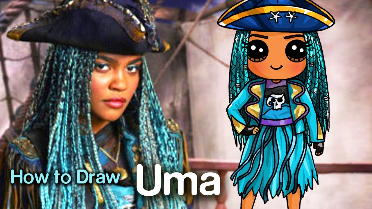 How to Draw Uma | Disney Descendants - YouTube