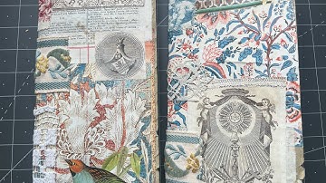 TUTORIAL HOW TO | Tall document Journal | working on the inside covers and binding PART 2