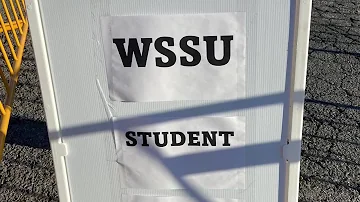 The line for the WSSU students was long as the J.C. Smith games approached