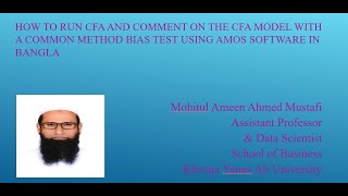How to run CFA and comment on the CFA model with a common method bias test