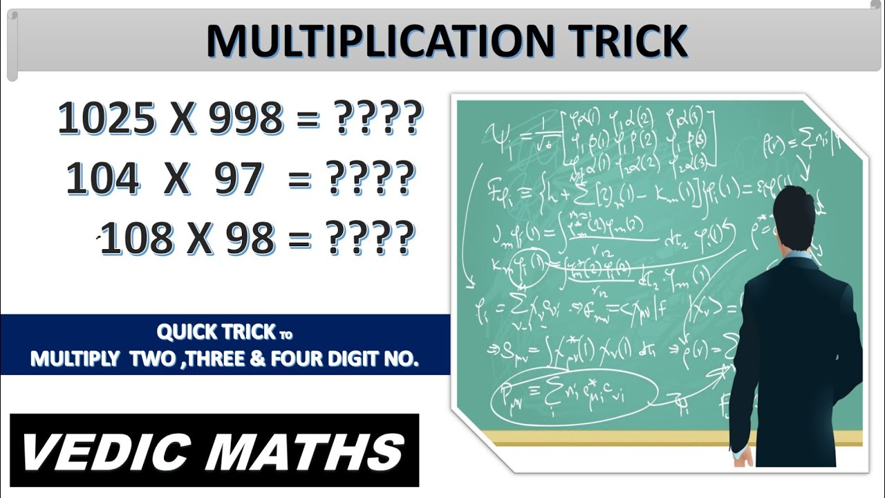 Multiplication Trick - Base Method - Vedic Maths// Mente Genius// Tips ...
