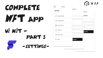 Complete NFT App UI Kit - Settings & Preferences (Part 5) | FlutterFlow Tutorial