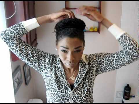 protective hairstyle for short curly/natural hair (stylish) - YouTube