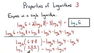 Properties of Logarithms 3 - Visualizing Algebra