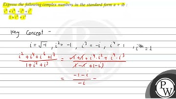 Express the following complex numbers in the standard form \( a+i b \) : \[ \frac{i^{2}+i^{4}+i^...