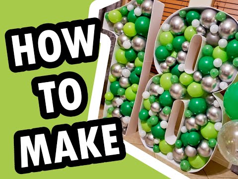 Mosaic balloon numbers - how to print / make tutorial - 18th birthday party decoration