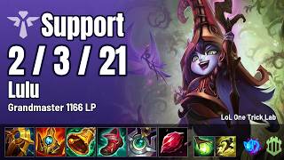 21 assists later, this Lulu support runs the show | Grandmaster SoloQ