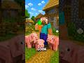 Steve Activated PIG MODE 😂🐷 #minecraft #steve