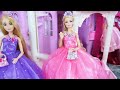 Barbie Rapunzel Palace Ballroom Dance Party Day! Barbie Puppe Ballsaal Tanzparty boneka Pesta dansa 2