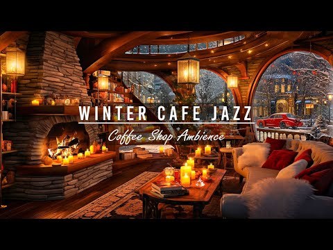 Fireside Jazz Elegance ❄️ Smooth Piano Jazz Music in the Winter Cafe Ambience for Relax, Study &Work