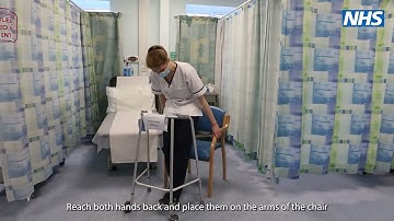 Stand to sit frame (with a Zimmer/ Walking Frame)