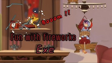 Tom and jerry chase EXE casual mode fun with fireworks.