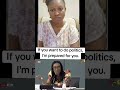 This woman is too much, she is very intelligent.