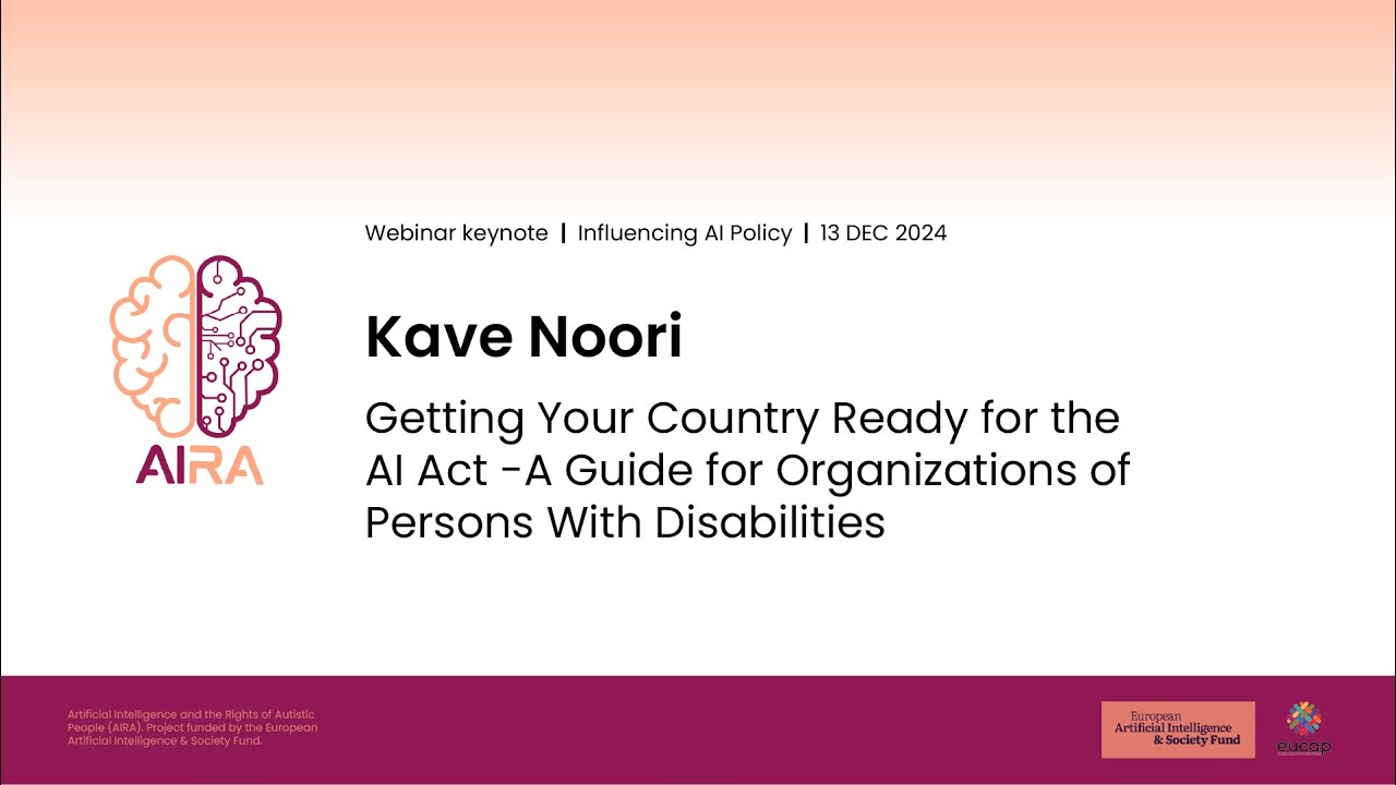AIRA Webinar keynotes | Influencing AI Policy | 13 DEC 2024 | Kave Noori