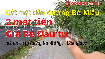 🔴 Bán đất Cần Giuộc đường Bờ Miễu 2 mặt tiền. DT 150m2 đường nhựa 8m, gần UBND xã Mỹ Lộc #DA062101