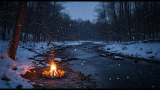 Quiet Fall Sunset by the Water 🌅🔥 Cozy Fire & Soft Lake Sounds screenshot 2