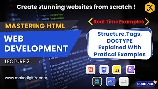 2 || Web technologies || Mastering HTML: Structure, Tags, DOCTYPE Explained with Practical Examples