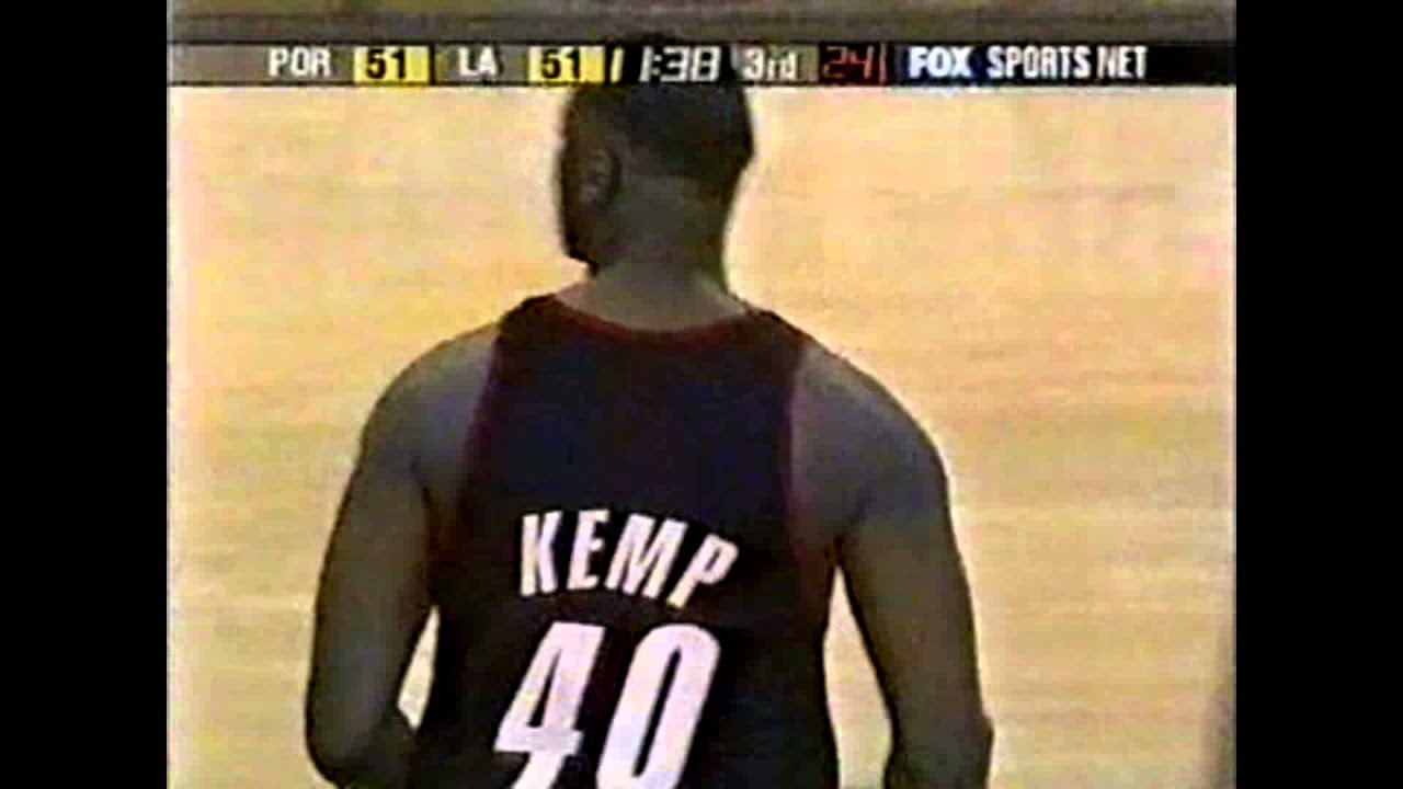 Shawn Kemp Blazers at Lakers 3/29/02 YouTube