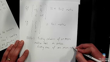 LECTURE: MathsTrack: Matrices and matrix operations (2019)
