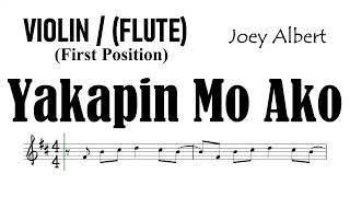 YAKAPIN MO AKO Violin First Position Sheet Music Backing Track Partitura Joey Albert