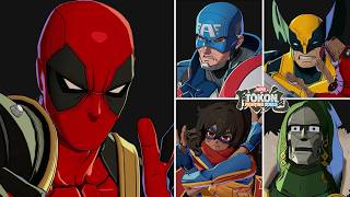 All Deadpool Unique Outros In Marvel Tokon [NO BGM - 4K 60ᶠᵖˢ ✔]