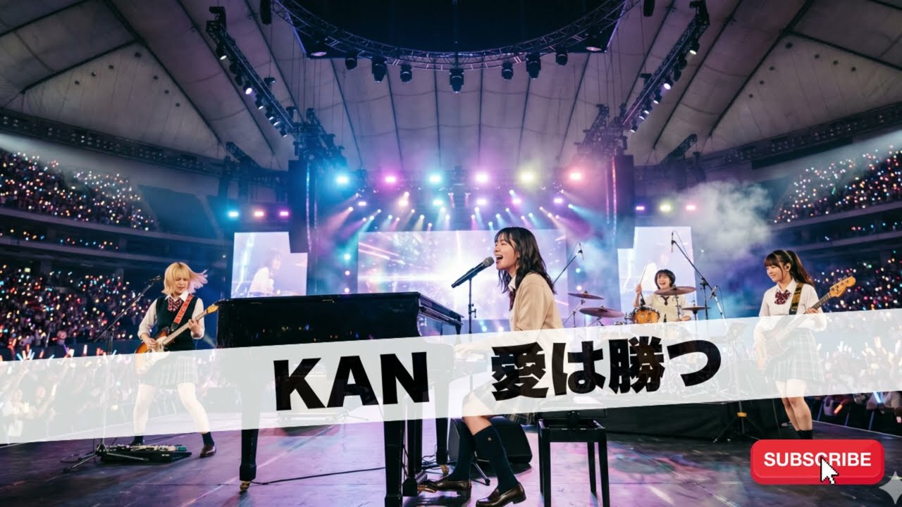 KAN 愛は勝つ｜Japanese Girls AI Rock Band｜邦楽カバー - YouTube