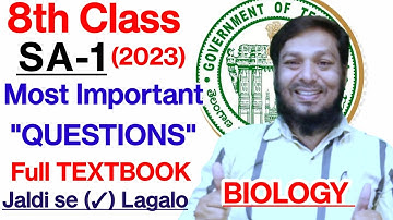 8th Class BIOLOGY|| SA-1 || Most IMPORTANT QUESTION