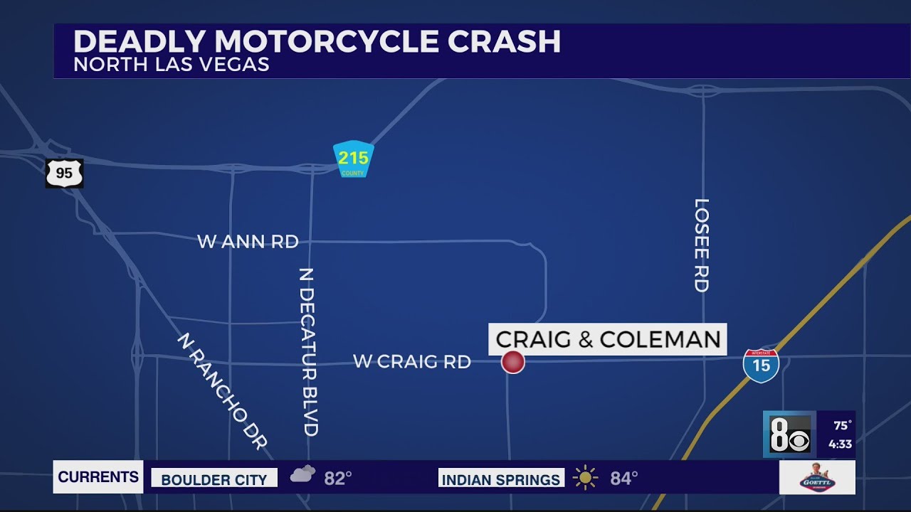 Motorcyclist killed in North Las Vegas high-speed crash: police - YouTube
