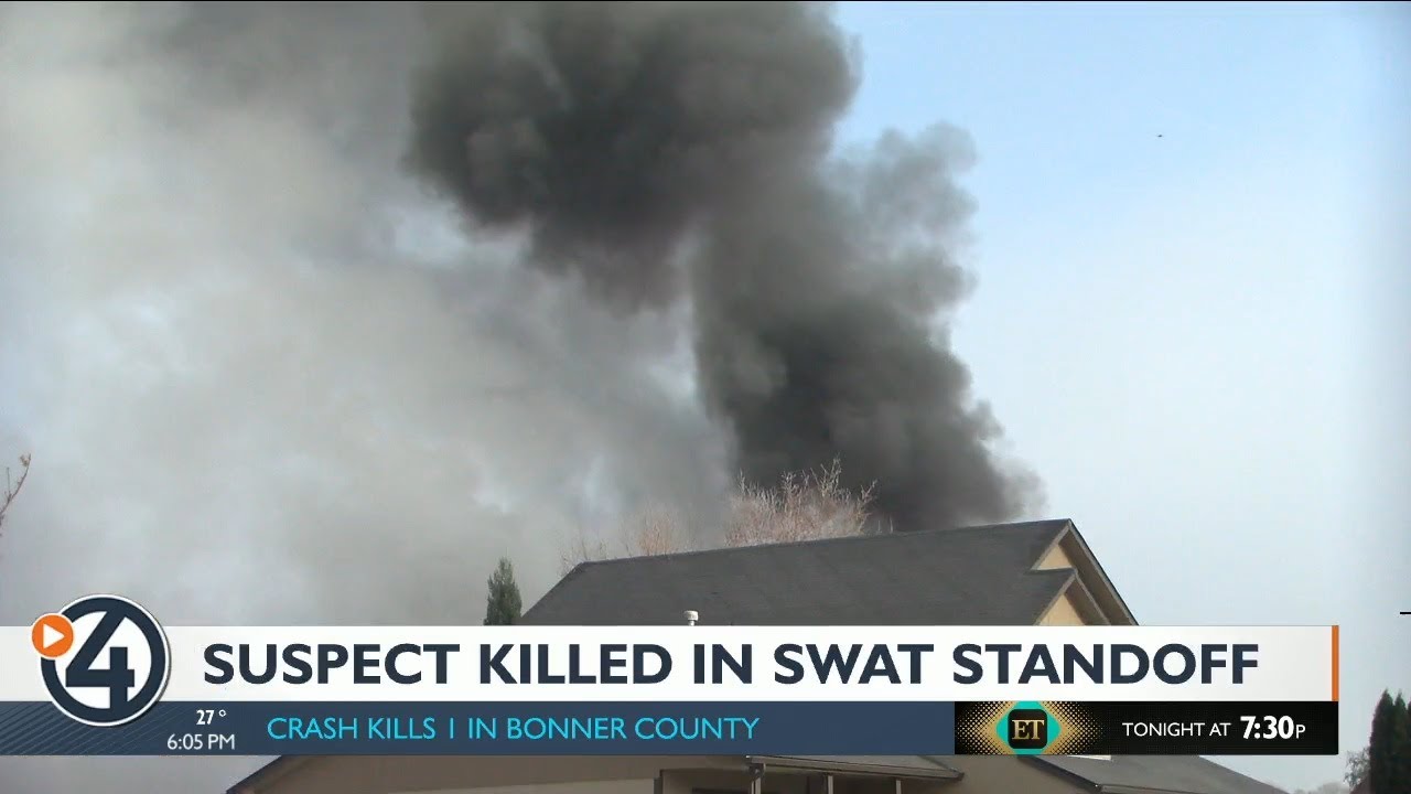 Armed male suspect killed in SWAT standoff in Spokane Valley - YouTube
