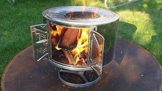 DIY  washing machine drum firepit  bonfire  barbecue