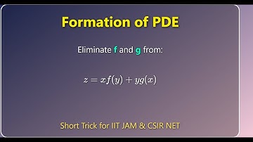Obtain the PDE by eliminating f  and g from z=xf(y)+yg(x)|Formation of PDE
