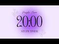20 Min Purple Aura Timer | Dark Overlay | No Break Focus Session ⏱️