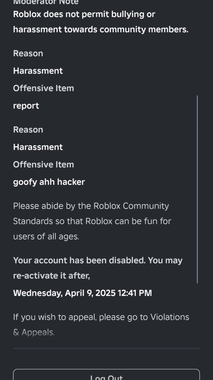 Bro How Did I Get Banned On Roblox Im Trying To Report A Hacker In Oar2 